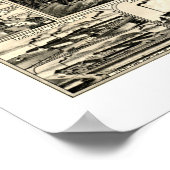 Kaart van Holyoke, Massachusetts in 1881 Poster (Hoek)