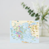 Kaart van Homeric Era Griekenland met Engelse labe (Staand voorkant)