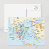 Kaart van Homeric Era Griekenland met Engelse labe (Voorkant / Achterkant)