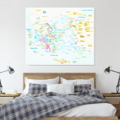 Kaart van Homeric Era Griekenland met Engelse labe Canvas Afdruk (Insitu (Slaapkamer))