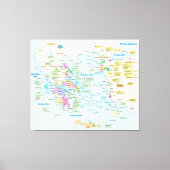 Kaart van Homeric Era Griekenland met Engelse labe Canvas Afdruk (Voorkant)