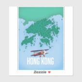 Kaart van Hong Kong Sticker (Vel)