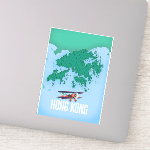 Kaart van Hong Kong Sticker