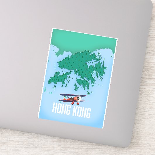 Kaart van Hong Kong Sticker (Detail)