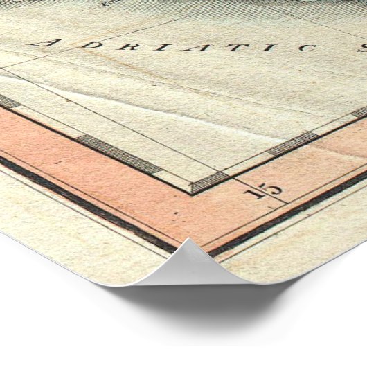  kaart van Hongarije (1799) Poster (Hoek)