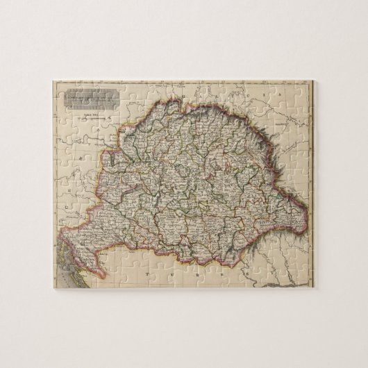  kaart van Hongarije (1817) Legpuzzel (Horizontaal)