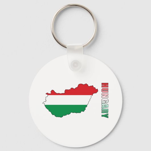 Kaart van Hongarije Sleutelhanger (Voorkant)