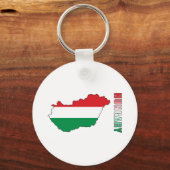 Kaart van Hongarije Sleutelhanger (Voorkant)
