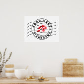 Kaart van Hongkong, poststempel Poster (Keuken)