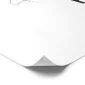 Kaart van Houston City Cartografie Poster (Hoek)