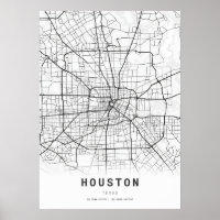 Kaart van Houston City Cartografie