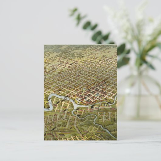  kaart van Houston Texas (1891) (Staand voorkant)