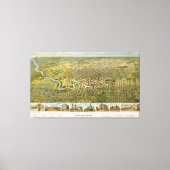  kaart van Houston Texas (1891) Canvas Afdruk (Voorkant)