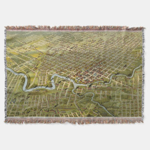 kaart van Houston Texas (1891) Deken