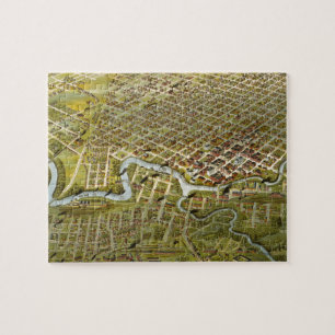 kaart van Houston Texas (1891) Legpuzzel