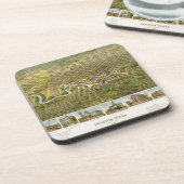  kaart van Houston Texas (1891) Onderzetter (Linkerzijde)