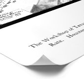 Kaart van Houston, TX vanaf 1912 Poster (Hoek)