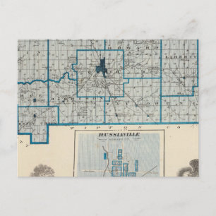 Kaart van Howard County met Russiaville