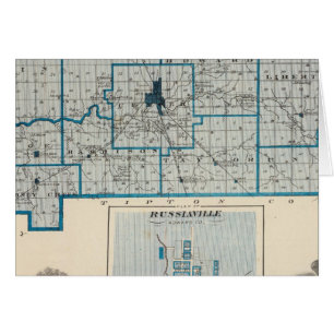 Kaart van Howard County met Russiaville
