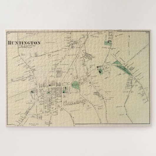  kaart van Huntington NY (1873) Legpuzzel