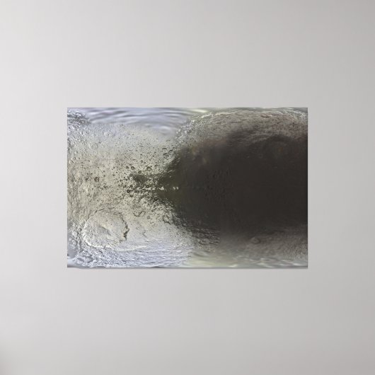 Kaart van Iapetus Canvas Afdruk (Voorkant)