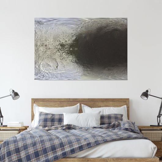 Kaart van Iapetus Canvas Afdruk (Insitu (Slaapkamer))