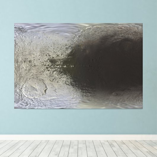 Kaart van Iapetus Canvas Afdruk (Insitu (Houten vloer))