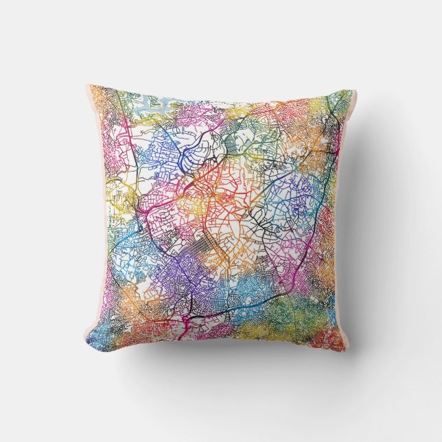 Kaart van Ibadan Nigeria Kussen (Voorkant)