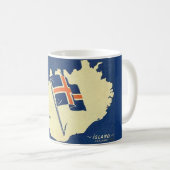  kaart van IceLand Mok (Voorkant rechts)