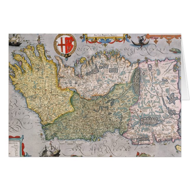 Kaart van Ierland (Voorkant Horizontaal)