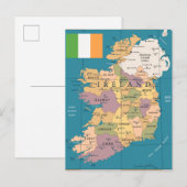  kaart van Ierland (Voorkant / Achterkant)