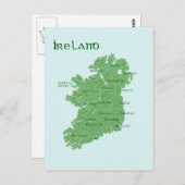 Kaart van Ierland (Voorkant / Achterkant)
