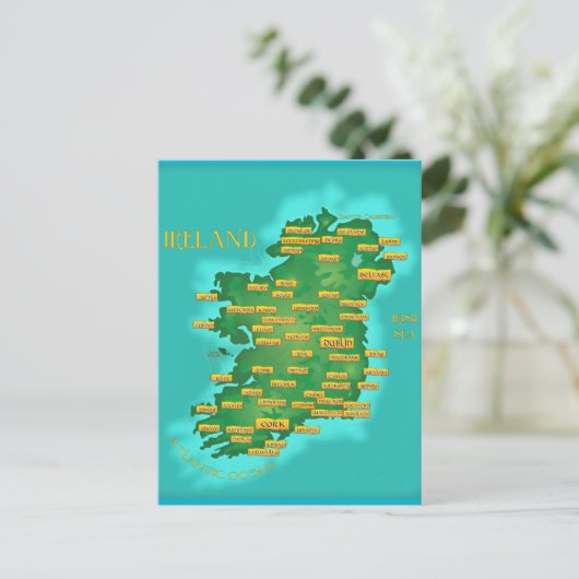 Kaart van Ierland (Staand voorkant)