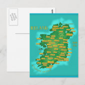 Kaart van Ierland (Voorkant / Achterkant)