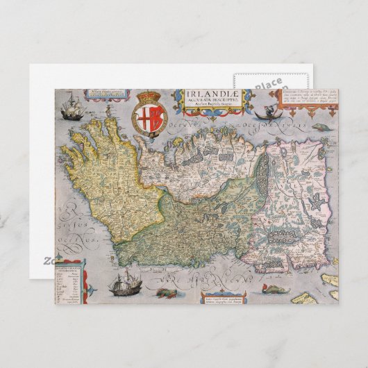 Kaart van Ierland (Voorkant / Achterkant)