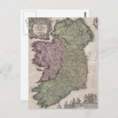  kaart van Ierland (1716) (Voorkant / Achterkant)