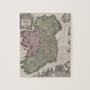  kaart van Ierland (1716) Legpuzzel