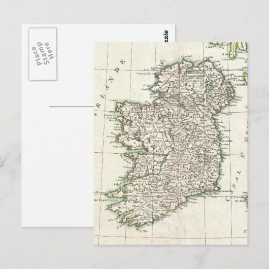  kaart van Ierland (1771) (Voorkant / Achterkant)