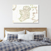  kaart van Ierland (1771) Canvas Afdruk (Insitu (Slaapkamer))