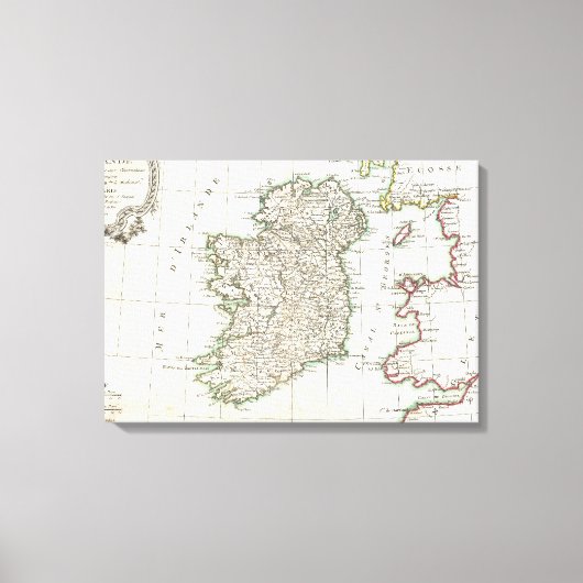  kaart van Ierland (1771) Canvas Afdruk (Voorkant)