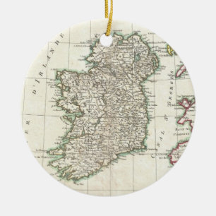  kaart van Ierland (1771) Keramisch Ornament