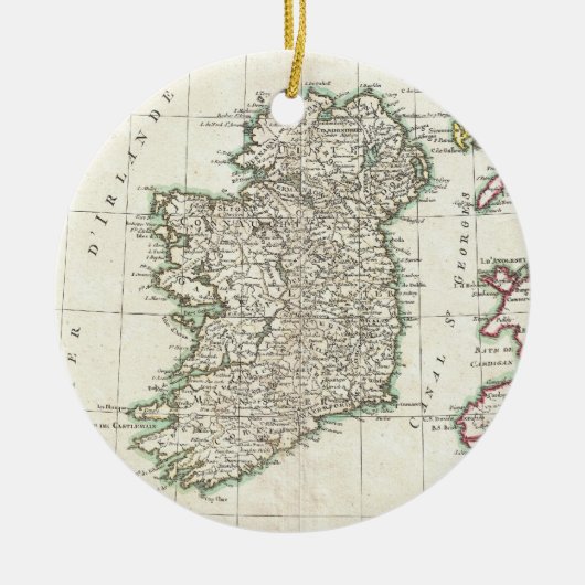  kaart van Ierland (1771) Keramisch Ornament (Voorkant)