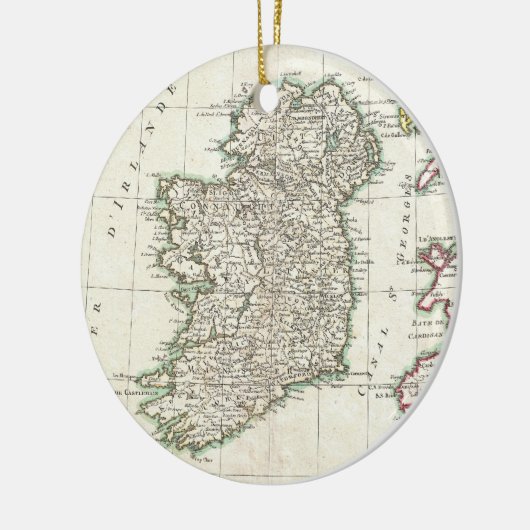  kaart van Ierland (1771) Keramisch Ornament (Links)