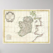  kaart van Ierland (1771) Poster (Voorkant)