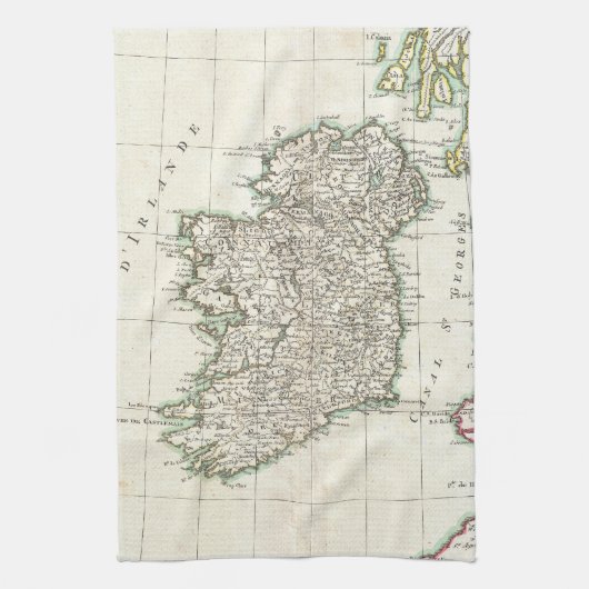  kaart van Ierland (1771) Theedoek (Verticaal)