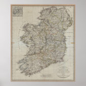  kaart van Ierland (1804) Poster (Voorkant)