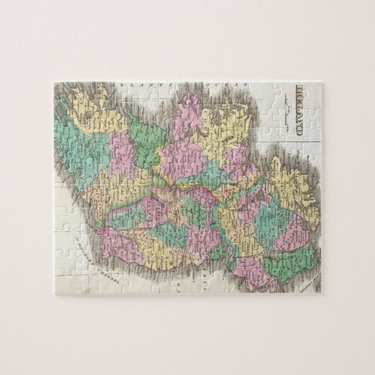  kaart van Ierland (1827) Legpuzzel (Horizontaal)