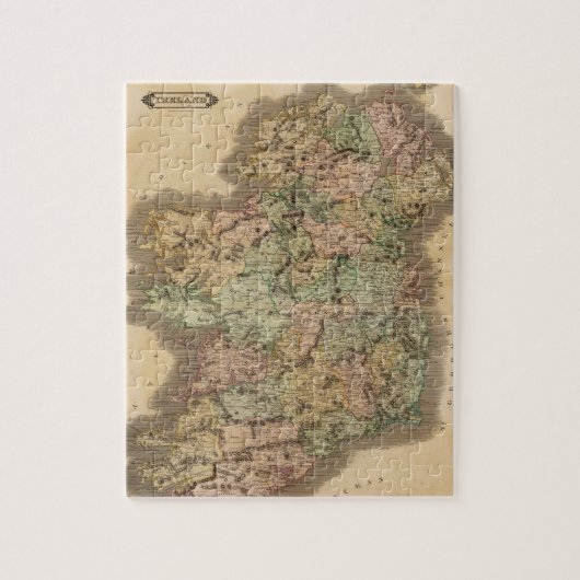 kaart van Ierland (1831) Legpuzzel (Verticaal)
