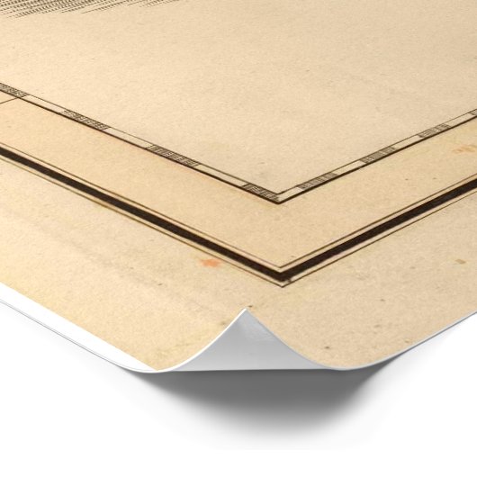  kaart van Ierland (1831) Poster (Hoek)