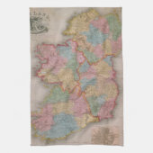  kaart van Ierland (1835) Theedoek (Verticaal)